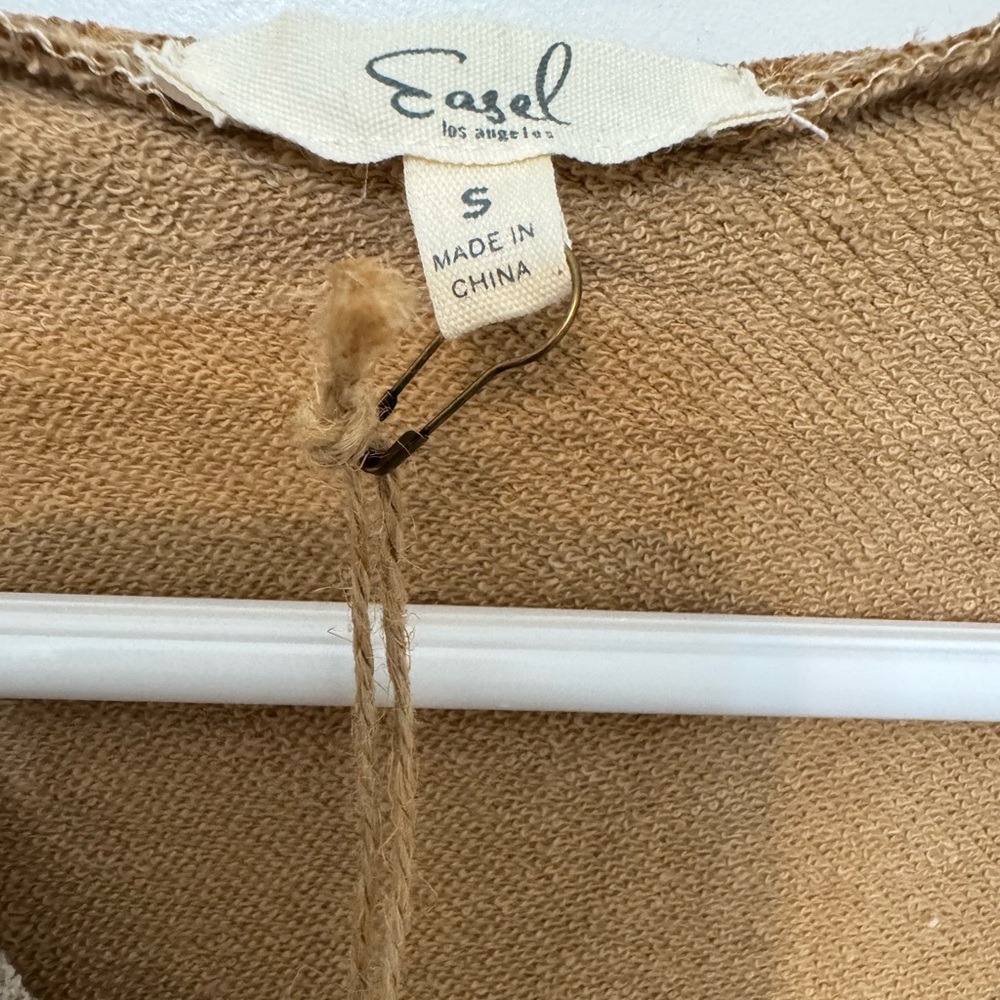 Easel Tan Color Blocked Hoodie - Picture 6 of 7
